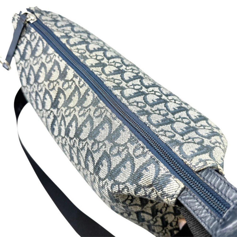 CHRISTIAN DIOR Blue Canvas Trotter Shoulder Bag - Picture 7 of 12